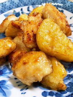 鶏胸肉とじゃがいもの甘辛炒め-レシピのメイン写真