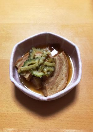 苦くない☆ゴーヤと車麩の煮物-レシピのメイン写真