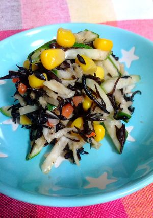 ひじきミックスと野菜のドレッシング和え-レシピのメイン写真