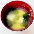 じゃがいもとわかめの味噌汁^^