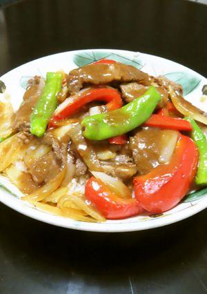 時短簡単手抜きで☆牛肉と夏野菜のどんぶり-レシピのメイン写真