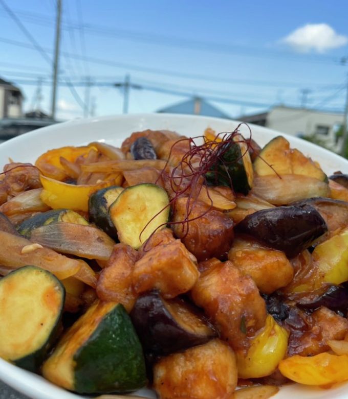 夏野菜をふんだんに使った酢豚-レシピのメイン写真