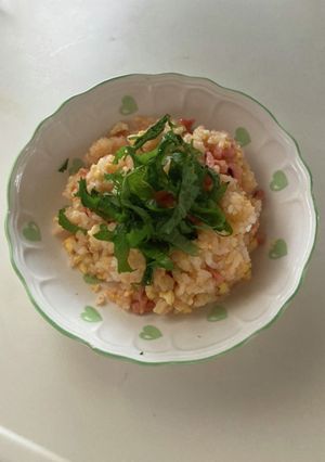 レンジで塩辛チャーハン-レシピのメイン写真
