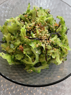 【副菜】ゴーヤの梅塩昆布和え-レシピのメイン写真