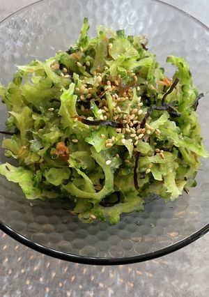【副菜】ゴーヤの梅塩昆布和え-レシピのメイン写真