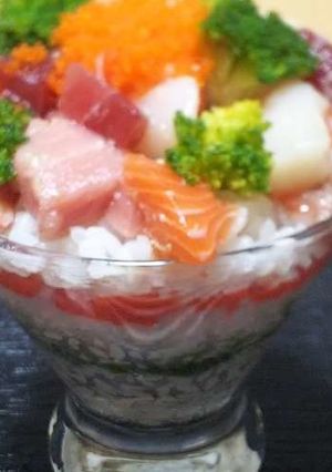 海鮮山葵グラス盛り♪-レシピのメイン写真
