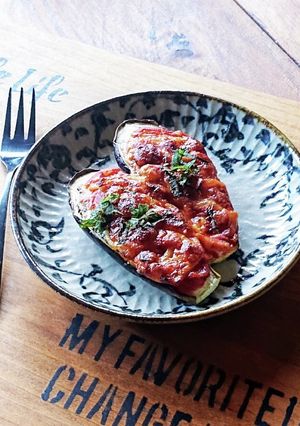 おうち居酒屋★めっちゃ簡単!茄子のピザ風-レシピのメイン写真