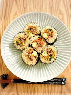 10分でご馳走♪焼肉のタレで簡単キンパ♡-レシピのメイン写真