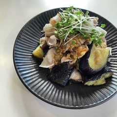 豚しゃぶと焼き茄子の黒酢だれ-レシピのメイン写真