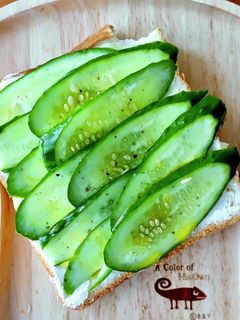 きゅうりとクリームチーズのオープンサンド-レシピのメイン写真