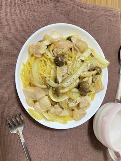 鶏肉としめじの和風パスタ-レシピのメイン写真
