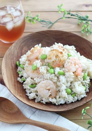 カフェ風ランチ♪えびと枝豆のバターライス-レシピのメイン写真