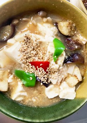 豚こま南蛮酢で甘酢味麻婆豆腐茄子-レシピのメイン写真