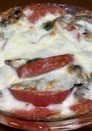 オイルサーディン入り!焼きカプレーゼ♬-レシピのメイン写真