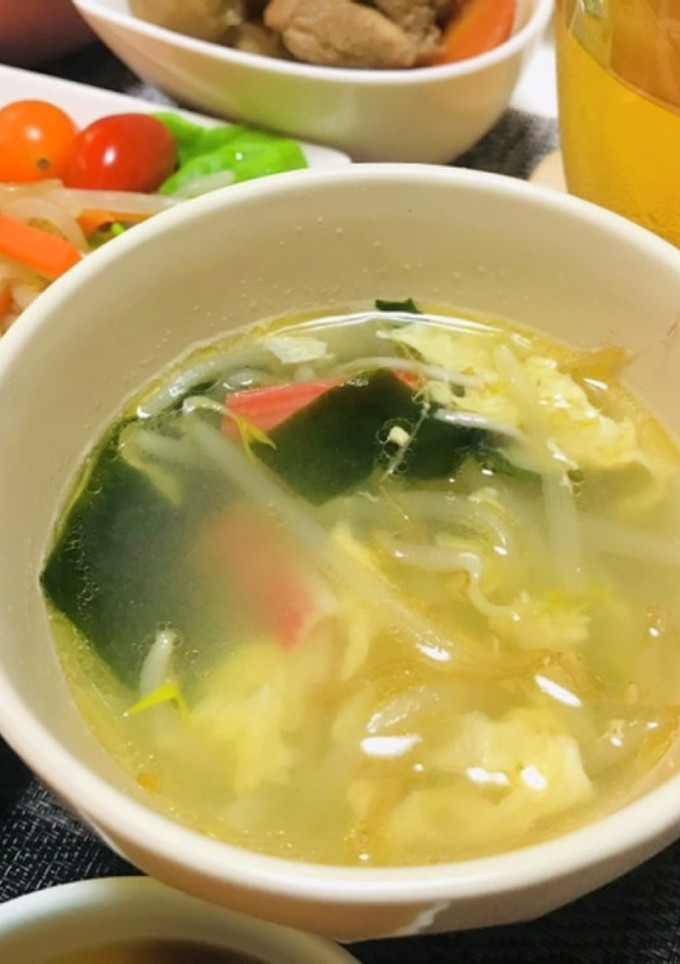もやしと卵とカニカマの中華スープ-レシピのメイン写真