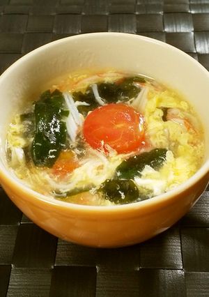 【美人レシピ】カニカマ入り酸辣湯-レシピのメイン写真
