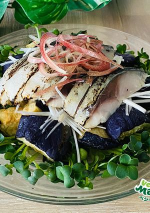 【ちょい足し】揚げなすしめ鯖の香味サラダ-レシピのメイン写真