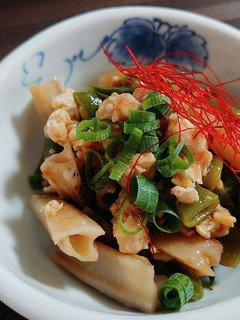 レンコンの肉餡炒め-レシピのメイン写真