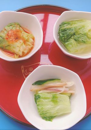葉っぱやレシピ☆ブーケレタスの漬物3種-レシピのメイン写真
