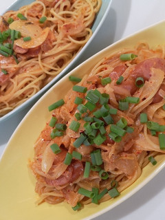 キムチクリームパスタ-レシピのメイン写真