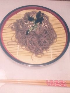 日本蕎麦を固めに茹でて薬味と一緒に!-レシピのメイン写真