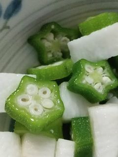 長芋ダイスのオクラ和え♪-レシピのメイン写真