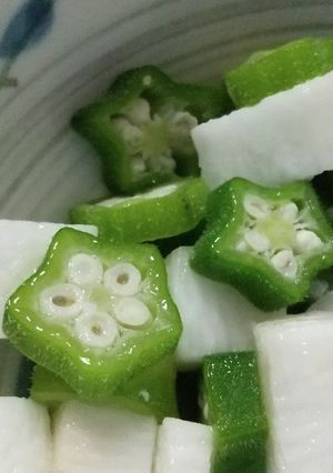 長芋ダイスのオクラ和え♪-レシピのメイン写真
