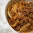 キャベツと挽肉のソース煮