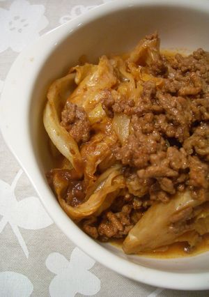 キャベツと挽肉のソース煮-レシピのメイン写真
