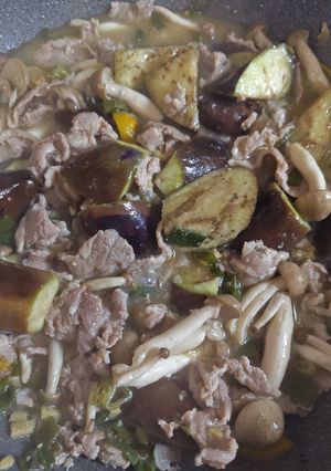 豚肉と茄子の柚子塩麹味噌炒め-レシピのメイン写真