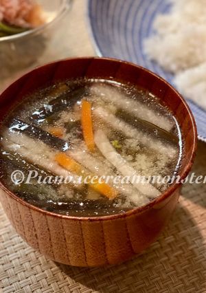 わらびのお味噌汁-レシピのメイン写真