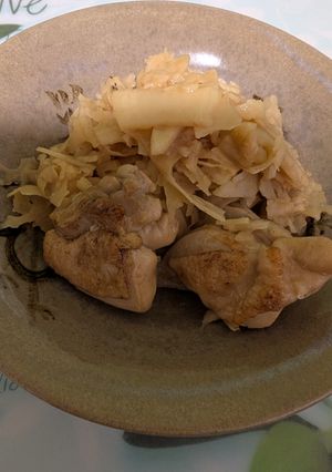 鶏肉と蓮根の酢醤油炒め煮バター風味-レシピのメイン写真