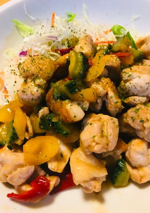 鶏肉とカラフル野菜の炒めもの-レシピのメイン写真