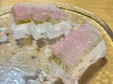 桜と抹茶入り・サイダーの春寒天
