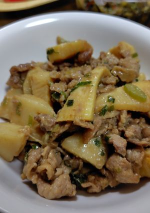 たけのこと豚こま肉の味噌炒め-レシピのメイン写真