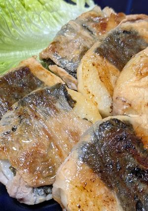 長いもの豚肉＆磯辺巻き♪ちょっとピリっと-レシピのメイン写真