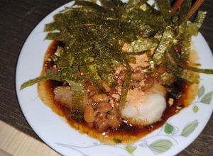 納豆きなこバター醤油餅(刻みのり付き)-レシピのメイン写真