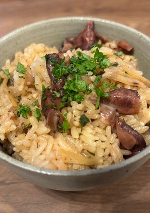 ホタルイカと生姜の炊き込みご飯-レシピのメイン写真