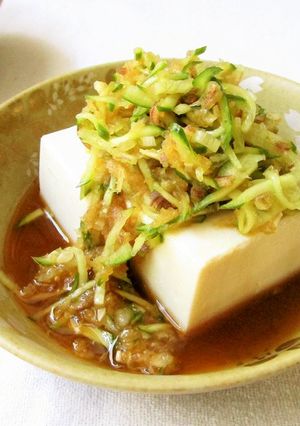 ポン酢できゅうりとみょうがのおろし冷奴-レシピのメイン写真
