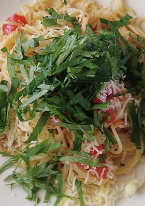 大葉とトマトとチーズのさっぱりパスタ-レシピのメイン写真