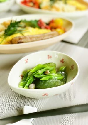 ♡ささげの刺身こんにゃく炒め煮♡-レシピのメイン写真