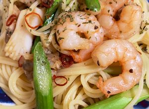 シーフードパスタ・ぺぺコンソメ醤油-レシピのメイン写真