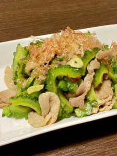 ゴーヤのピリ辛にんにく醤油炒め-レシピのメイン写真