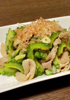 ゴーヤのピリ辛にんにく醤油炒め-レシピのメイン写真