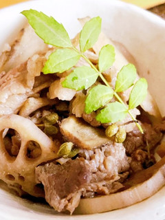 山椒香る牛肉と根菜の煮物-レシピのメイン写真