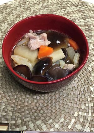 美腸活 根菜きのこ汁 グルテンフリー-レシピのメイン写真