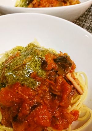 イカと茄子のトマトジェノベーゼパスタ-レシピのメイン写真