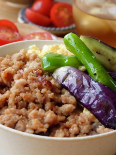 2色そぼろ丼~焼き野菜のせ~-レシピのメイン写真