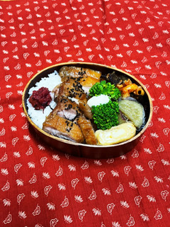 鶏の照り焼きと揚げナストマトグラタン弁当-レシピのメイン写真