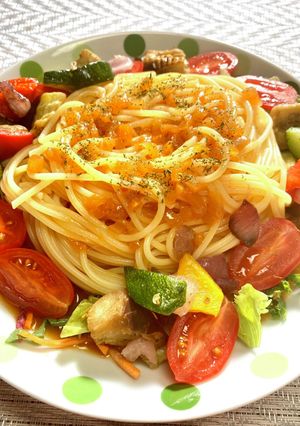 冷製トマトスープパスタ-レシピのメイン写真